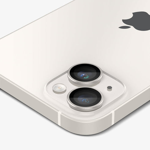 AGL07163 - iPhone 15 Pro / 15 Pro Max Optik Pro Lens Protector in natural titanium showing the device
